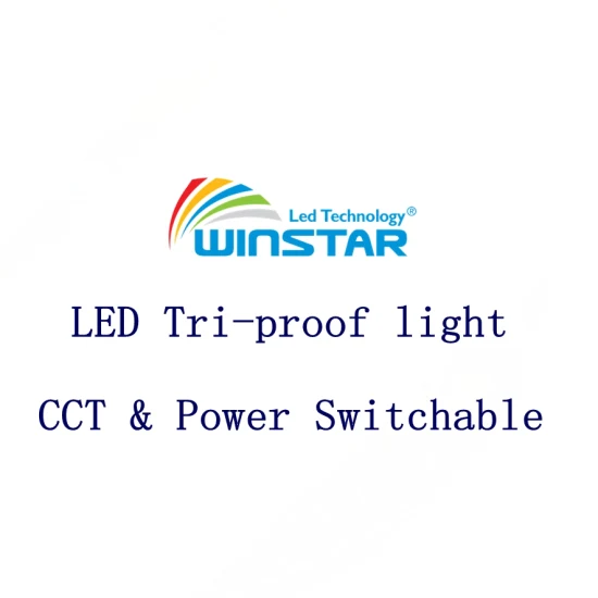 CCT および調光可能な防水 LED Tri-Proof Light 電源スイッチ
